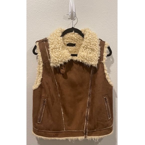 STEVE MADDEN Brown Ivory Vest - Picture 2 of 8